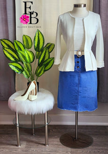 The Blue Denim Skirt