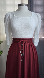 Burgundy Maxi Skirt
