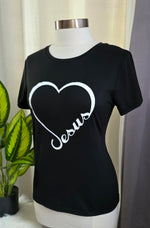 Cargar imagen en el visor de la galería, Camisa Negra Jesus
