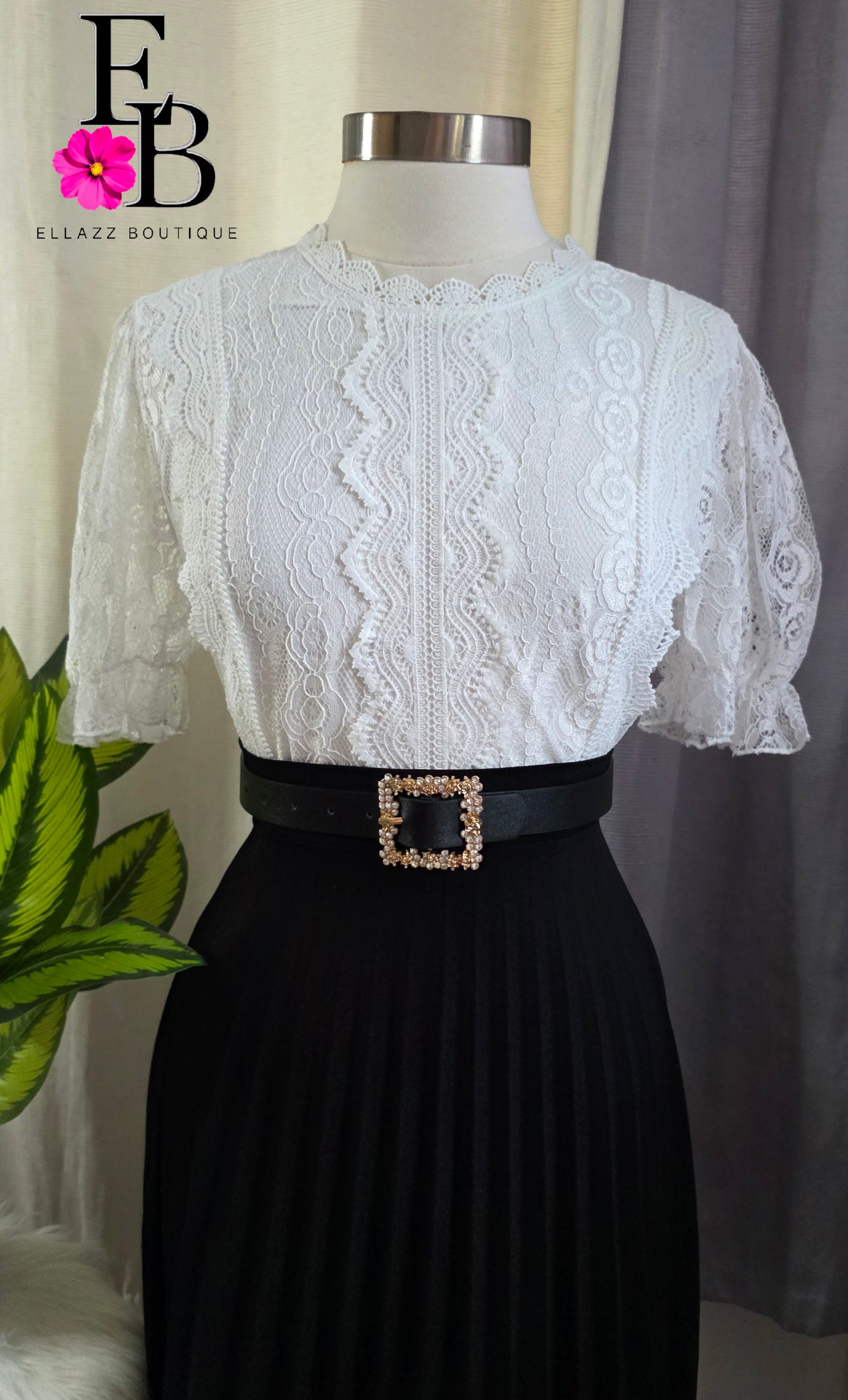 Blusa Blanca Encaje