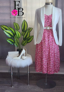 Pink Print Dress