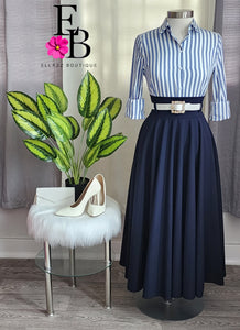 Navy Maxi Skirt