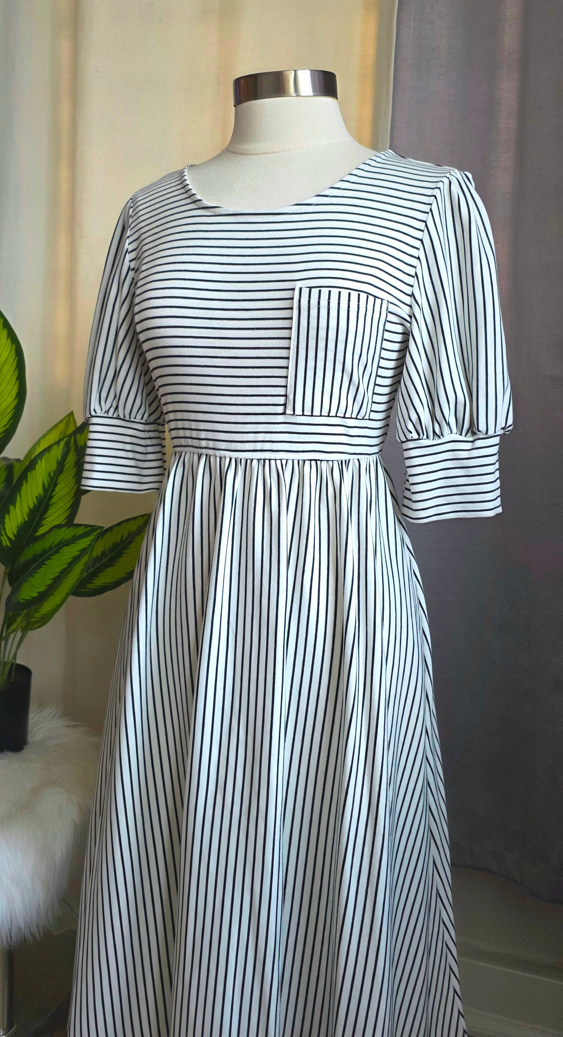 Stripe Midi Dress