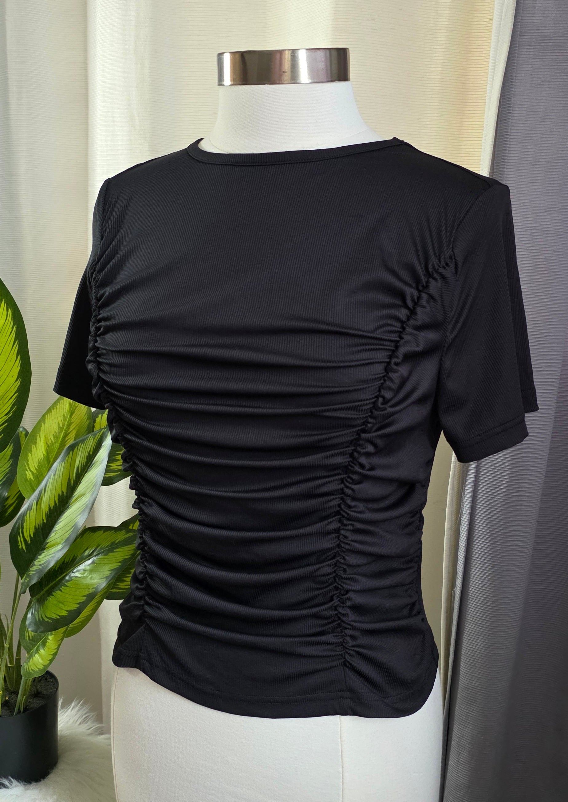 Blusa Negra Ruffle