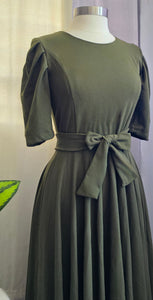 Maxi olive dress