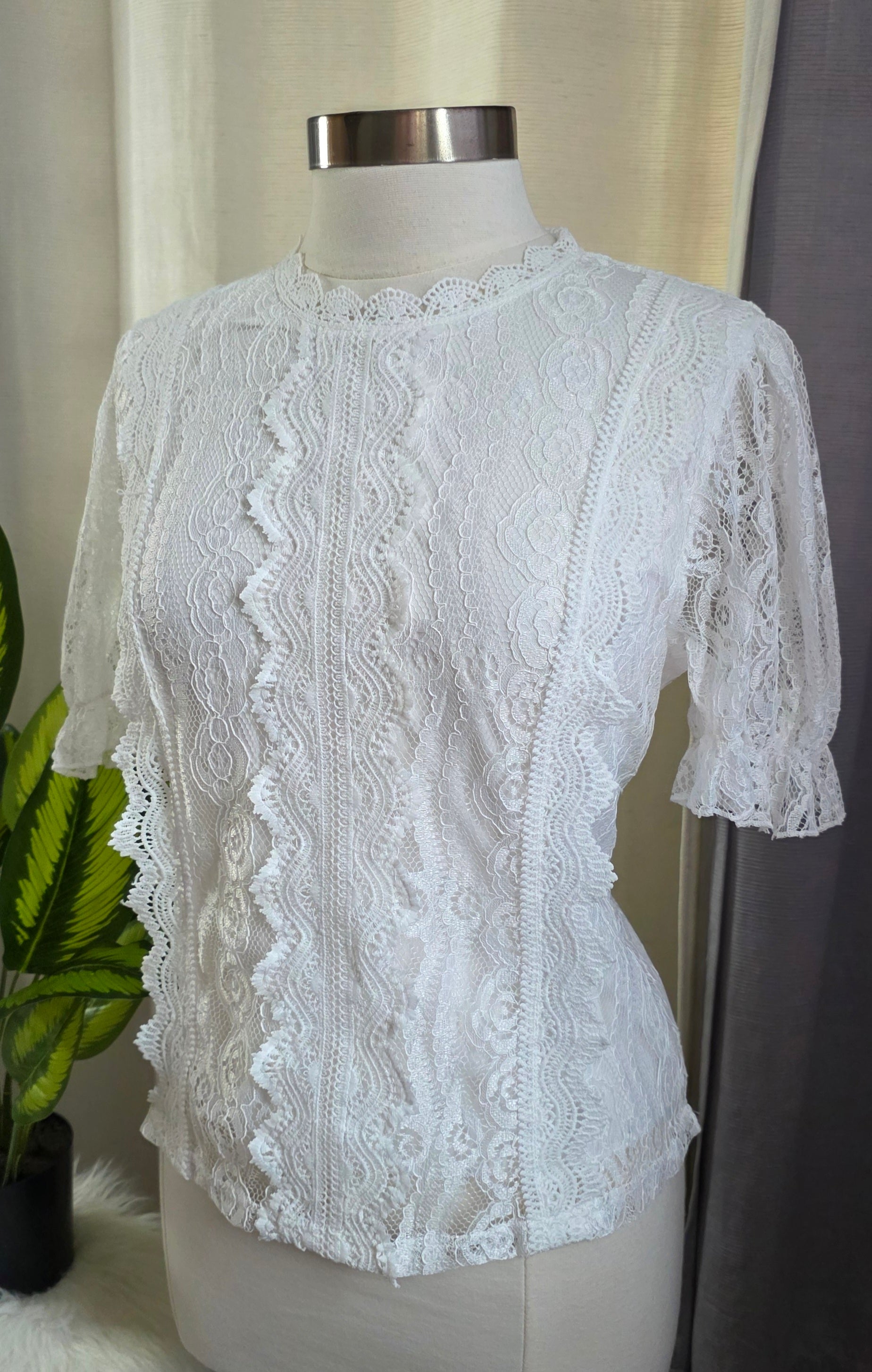 Blusa Blanca Encaje