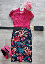 Cargar imagen en el visor de la galería, Floral Midi Skirt

