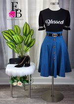 Cargar imagen en el visor de la galería, Jean Skirt
